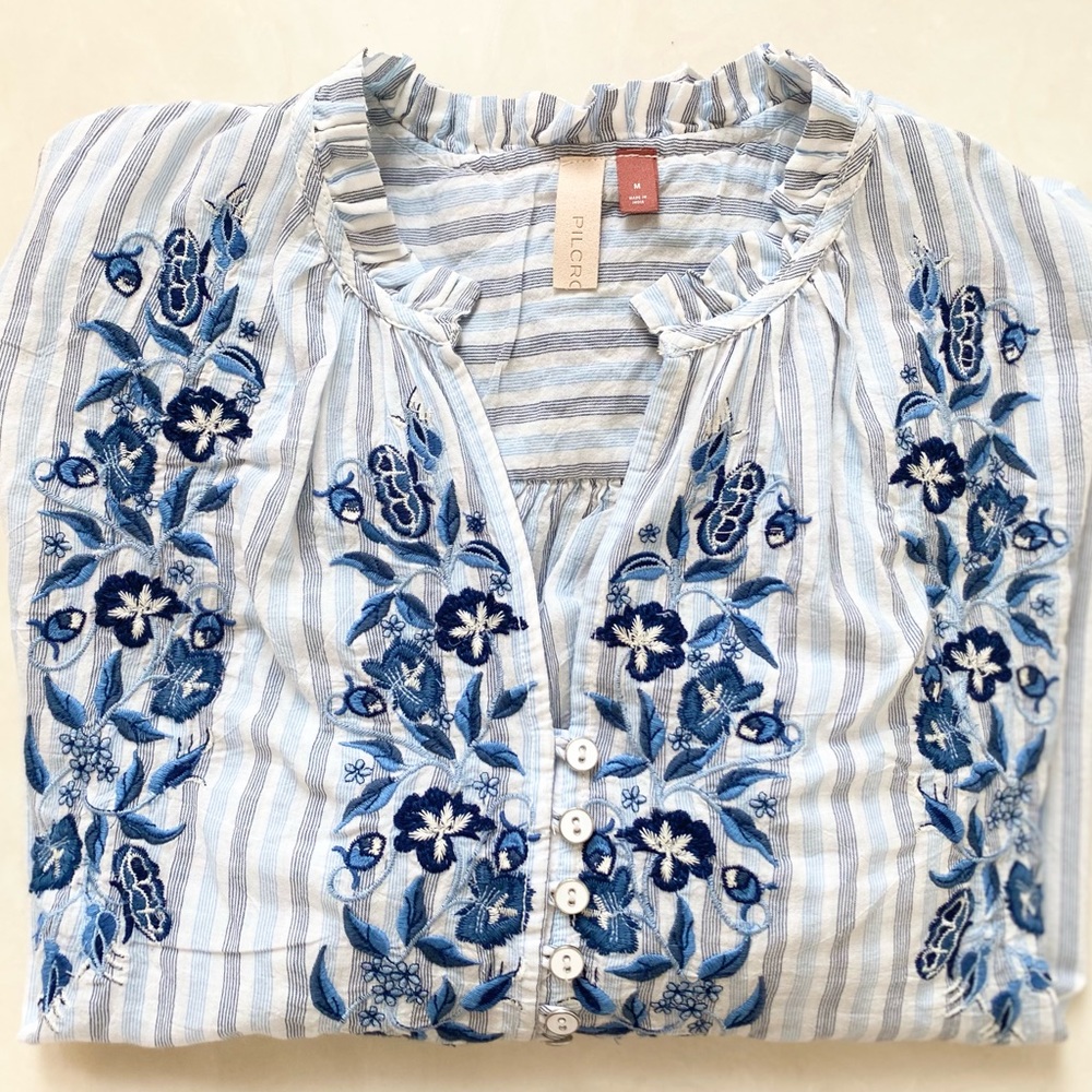 Pilcro from Anthropologie Embroidered top